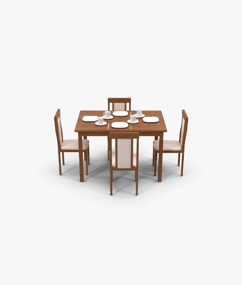 Wood 4 Seater Dining Set
