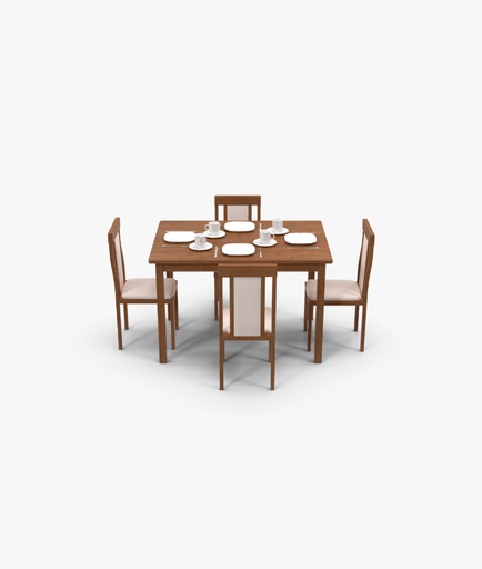 Wood 4 Seater Dining Set