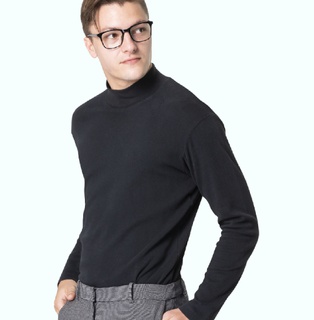 Men Black Cotton T-Shirt