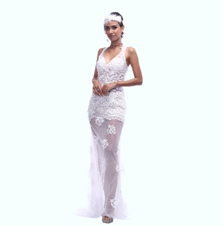 White Designer Dress By Pape Jeans